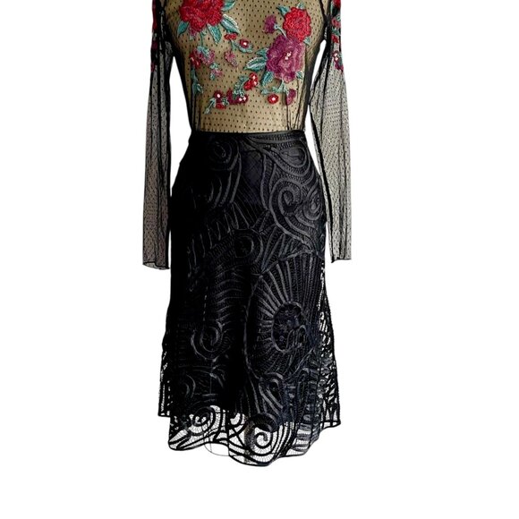 Lafayette 148 New York Black Satin Skirt - 6 - Picture 2 of 7